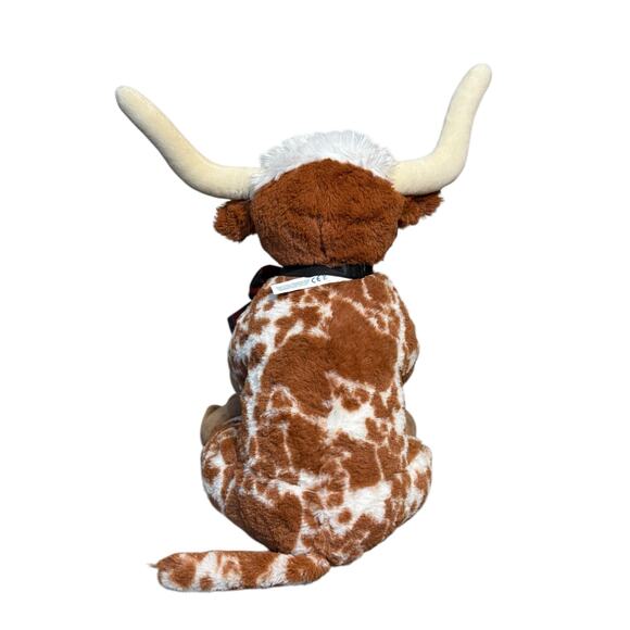 Build A Bear Texas Longhorn Spotted Bull Steer Cow Plush Stuffed Animal Toy 14” - Picture 6 of 8